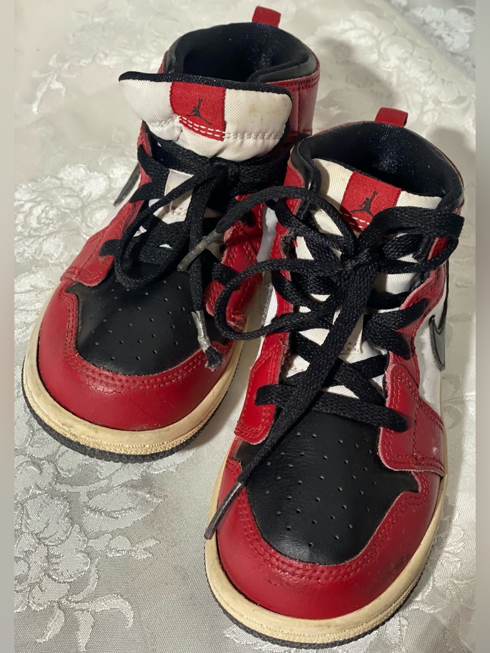 Toddler Shoes Red Black White Sneakers Size 10C